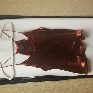 Lumiere Satin Copper sleeveless top - Medium
